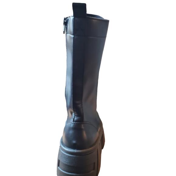 ASOS DESIGN SIZE 9 Athens chunky high lace up boots black UK SIZE 7 - Picture 4 of 7